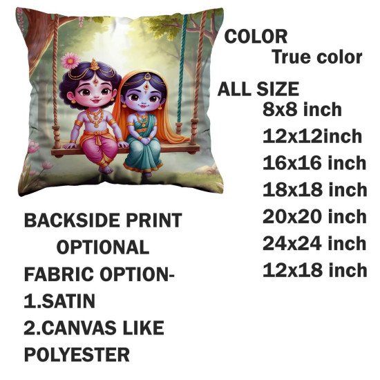Full Customize Cushion Cover Front side print only 