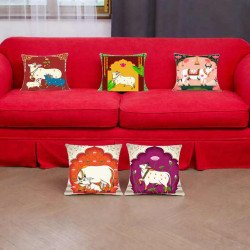 Cushion Cover All size | Cushion Fabric Change Option | Pack of 5 Home Decore Cushion Covers Only no Filler include