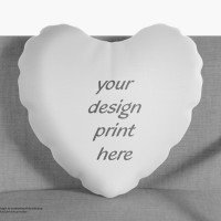 Customize Cushion Cover Heart shaped with filler