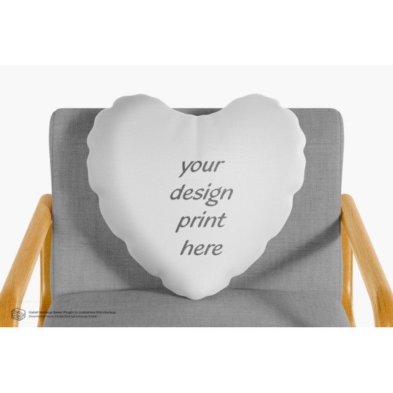 Customize Cushion Cover Heart shaped with filler