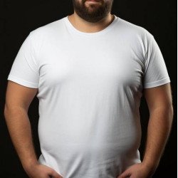 Men's Plus Size  Regular fit Tailor made T shirt  