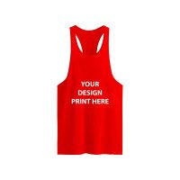 Cotton Custom Print Men's Gym Vest Tshirt 