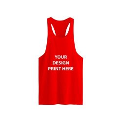 Cotton Custom Print Men's Gym Vest Tshirt 
