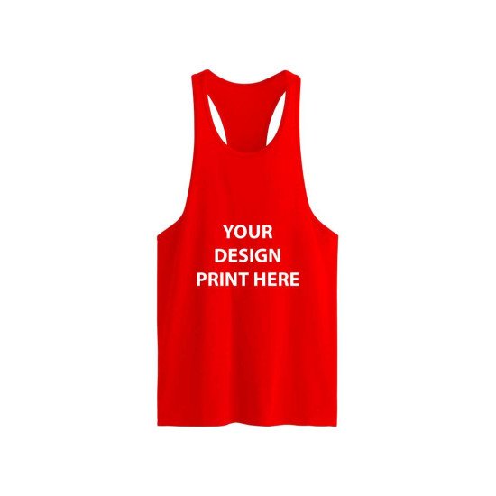 Cotton Custom Print Men's Gym Vest Tshirt 