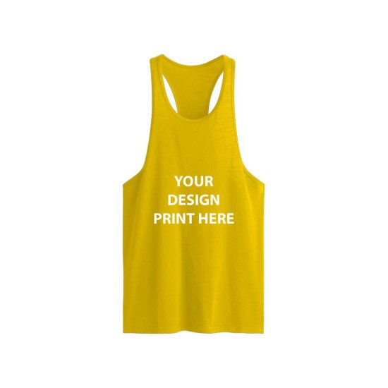 Cotton Custom Print Men's Gym Vest Tshirt 