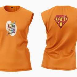 Cotton Custom Print Unisex Sleeveless Tshirt