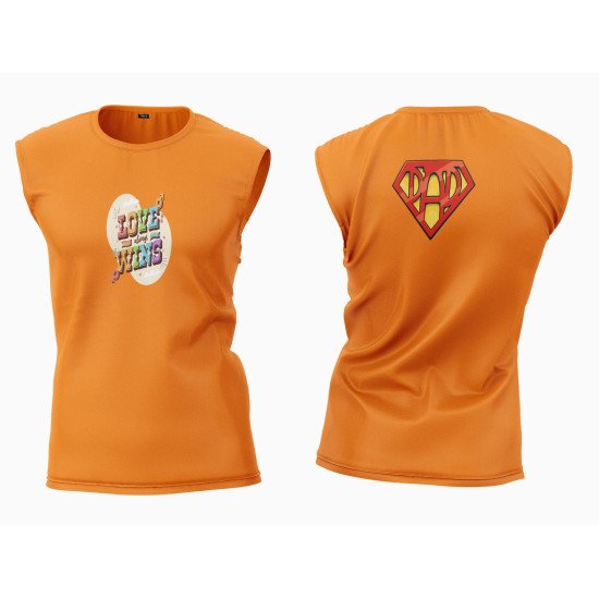 Cotton Custom Print Unisex Sleeveless Tshirt