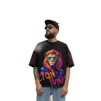 Men's T-shirt Lion Angry roar oversize T shirt 