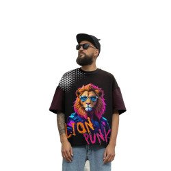 Men's T-shirt Lion Angry roar oversize T shirt 