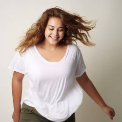 Women Plus Size Regular fit T shirt 