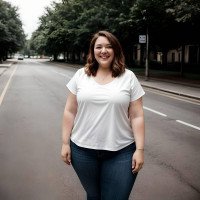Women Plus Size Regular fit T shirt 