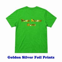 Kids Customize T-shirt Pure Cotton Golden Silver Multicolor Foil Category print| Style No.CUS-Tkids-SPLFoil-73