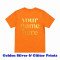Kids Customize T-shirt Pure Cotton Golden Silver Glitter Printing Vinyl Category print| Style No.CUS-Tkids-SPL-72