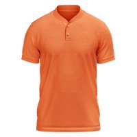 Customize Henley T-shirt  | PC Matty Fabric  |  Button closer | Style No. Cus-Polo-N19