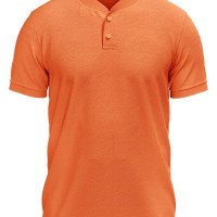 Customize Henley T-shirt  | PC Matty Fabric  |  Button closer | Style No. Cus-Polo-N19
