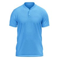 Customize Henley T-shirt  | PC Matty Fabric  |  Button closer | Style No. Cus-Polo-N19