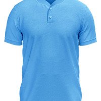 Customize Henley T-shirt  | PC Matty Fabric  |  Button closer | Style No. Cus-Polo-N19