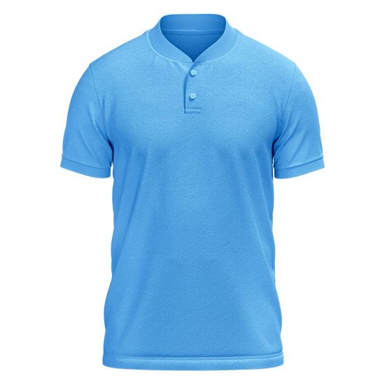 Customize Henley T-shirt  | PC Matty Fabric  |  Button closer | Style No. Cus-Polo-N19
