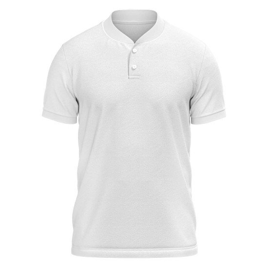 Customize Henley T-shirt  | PC Matty Fabric  |  Button closer | Style No. Cus-Polo-N19