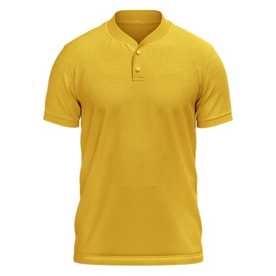 Customize Henley T-shirt  | PC Matty Fabric  |  Button closer | Style No. Cus-Polo-N19