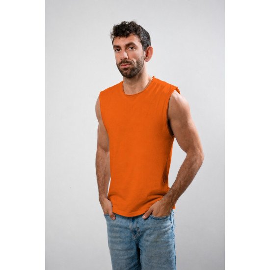 Cotton Custom Print Unisex Sleeveless Tshirt