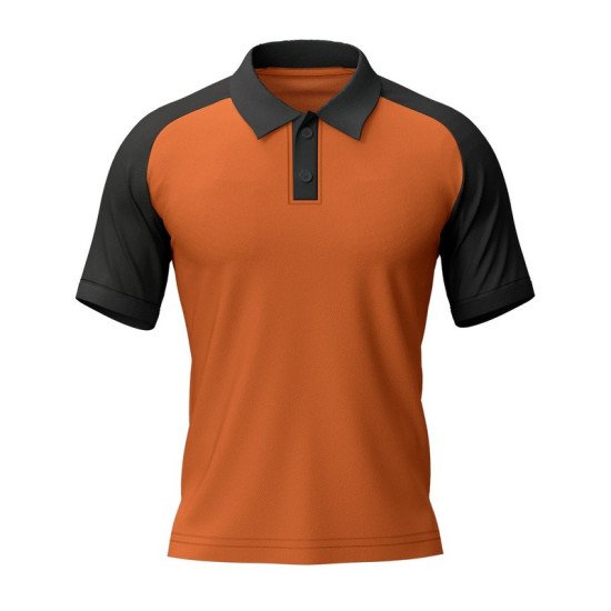 Customize Raglan T-shirt  | Matty Fabric  |  Button closer | Style No. Cus-Polo-Raglan-N21