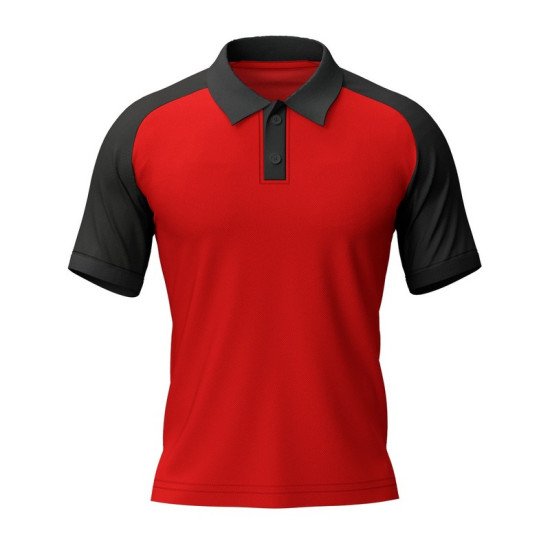 Customize Raglan T-shirt  | Matty Fabric  |  Button closer | Style No. Cus-Polo-Raglan-N21