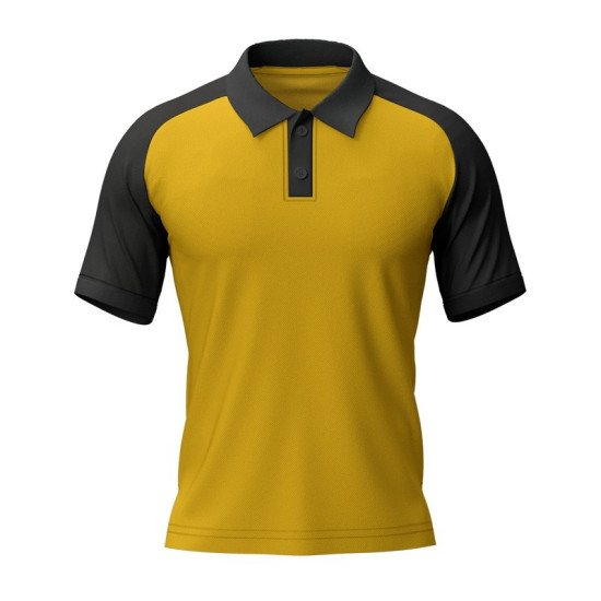 Customize Raglan T-shirt  | Matty Fabric  |  Button closer | Style No. Cus-Polo-Raglan-N21