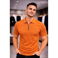 Customize Polo T-shirt  | PC Matty Fabric  |  Zipper closer | Style No. Cus-Polo-N18
