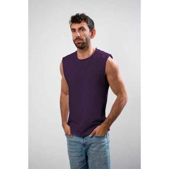 Cotton Custom Print Unisex Sleeveless Tshirt