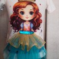 Girls T-shirt Print decor Sample
